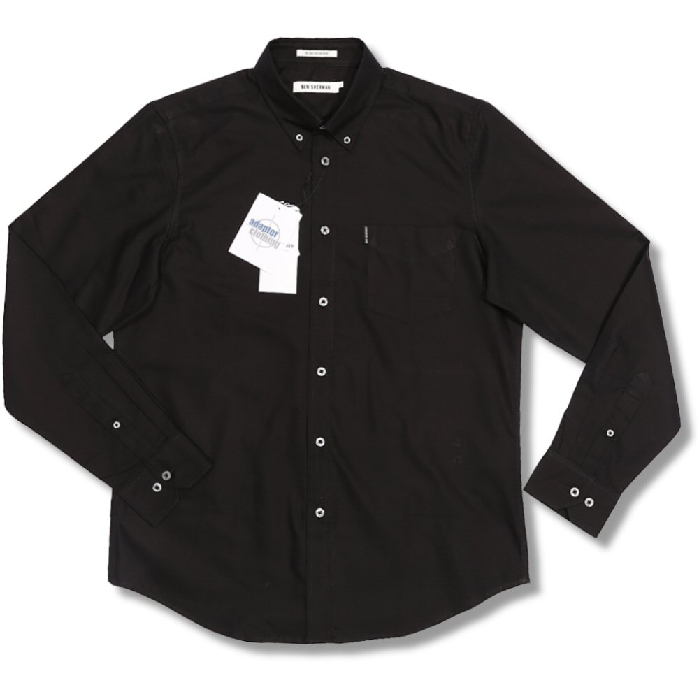 ben sherman black short sleeve oxford shirt